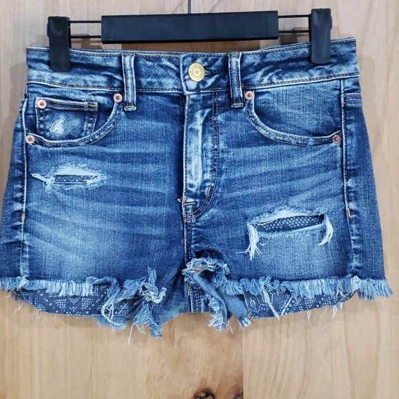 American Eagle Outfitters Pants - AMERICAN EAGLE destroyed design pocket jean shorts